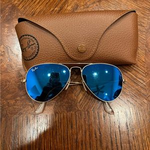 Classic Aviator with Blue flash lenses